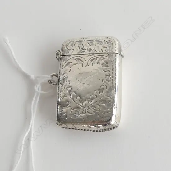 VICTORIAN SILVER VESTA CASE BIRMINGHAM 1859