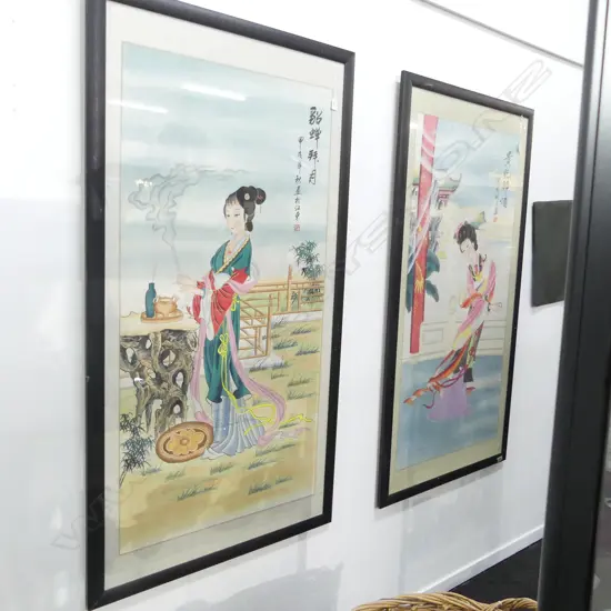 PR LGE CHINESE W/CS; LADY BURNING INCENSE / DANCING 1325x680mm