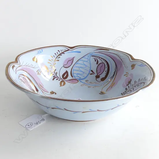 GRAYS POTTERY BOWL LUSTRE PAINTED DECORATION HANDPAINTED POSSIBLY SUSIE COOPER DESIGN D. 210mm