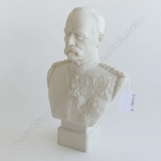 ROBINSON & LEADBEATER PARIAN WARE PORTRAIT BUST LORD ROBERTS BY W C LAWTON C1900