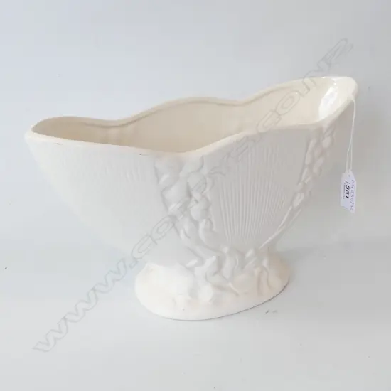 CROWN LYNN WHITE VASE W.305mm