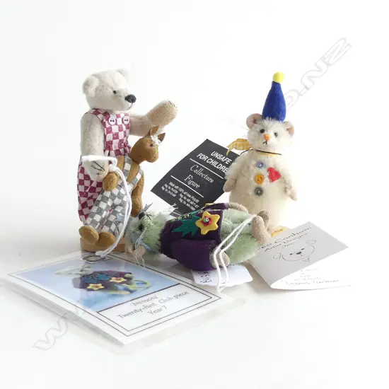 3 DEB CANHAM LTD. ED. FIGURINES; 'MIMOSA' MOUSE, 'ZAK & MR. H', 'SNOWMOUSE' all w. certificates H.85mm