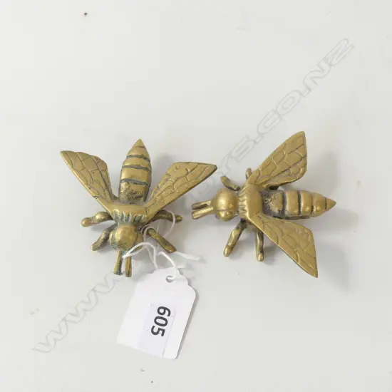 2 BRASS BEES