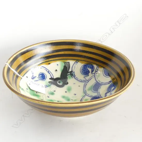 AARON SCYTHE STUDIO POTTERY BOWL 2012. Dia. 215mm.