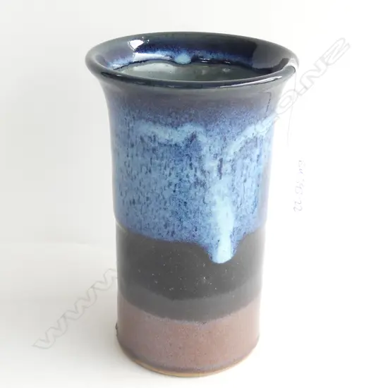 PETER STICHBURY CHUN & TENMOKU CYLINDER VASE H.175mm