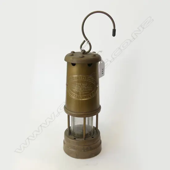 BRASS MINERS LAMP H. 220MM