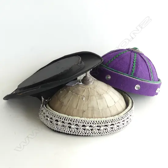 (11) 3 HATS, 2 ASIAN 1 LATE VICTORIAN