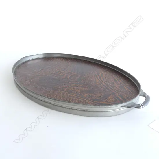 OVAL DECO WOODEN TRAY 430x260mm