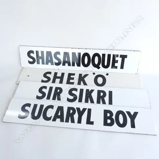 4 AVONDALE HORSE RACING TITLES; SHASANOQUET, SHEKO, SIR SIKRI & SUCARYL BOY 140x720mm