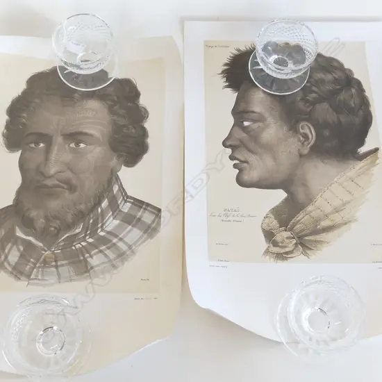 2 Louis de Sainson prints from Jules-Sébastien-César Dumont d’Urville - Voyage de la corvette l’Astrolabe exécuté pendant les années 1826–1827–1828–1829 (Paris: J. Tastu