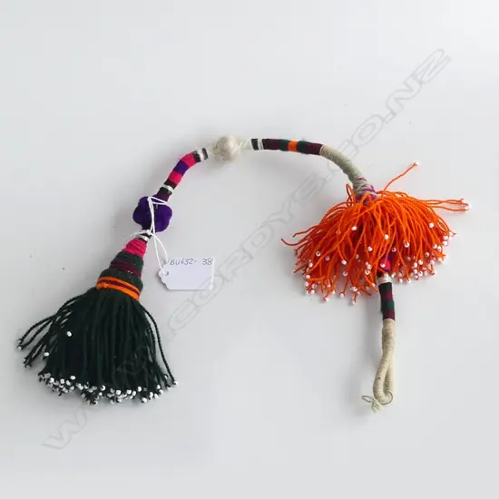 AFGHAN WOMENS BEADED & WOVEN HEAD PIECE