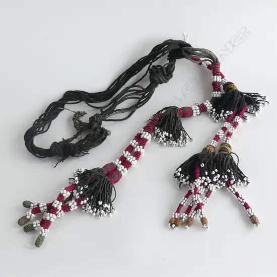 AFGHAN WOMENS BEADED & WOVEN HEAD PIECE