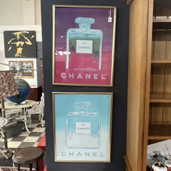 PR OF CHANEL NO.5 GILT FRAMED PRINTS 550x450