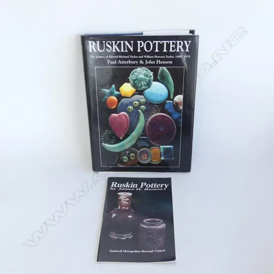 2 RUSKIN POTTERY REFERENCE BOOKS BY Paul Atterbury & Henson + James Ruston