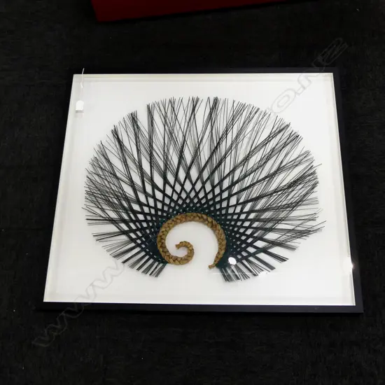 LGE FRAMED MAORI / TRIBAL WEAVING 750x850mm