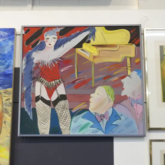 A. LODGE 'PHILLIPS DEBUT' OIL ON CANVAS; SIGNED & DATED 1984 920x1010mm