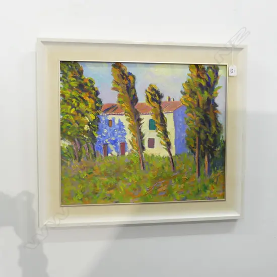 F NOGUERAS, OIL ON CANVAS, SPANISH HOUSE. PURCHASED BUBION, SIERRA NEVADA, ARTIST LIVED/WORKED GRENADA) 445 x 540mm