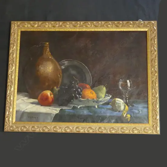 RUDOLF POSTHUMA (DUTCH 1886-1962) STILL LIFE, OIL ON CANVAS, SIGNED. 500 x 700mm