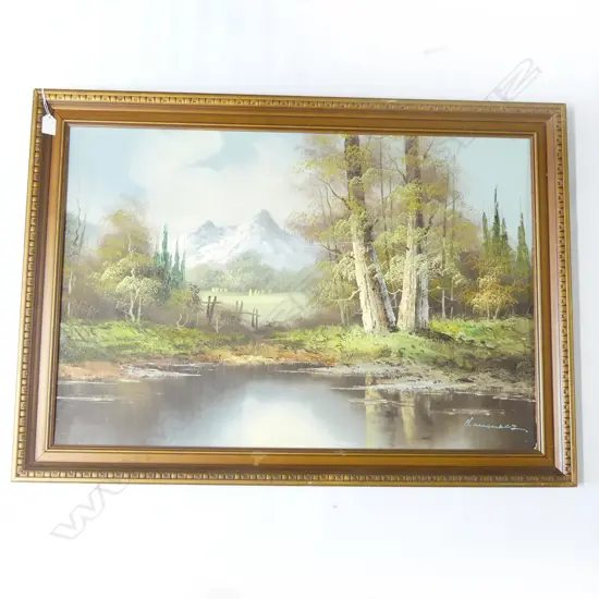 SIGNED OIL LANDSCAPE 570x850mm