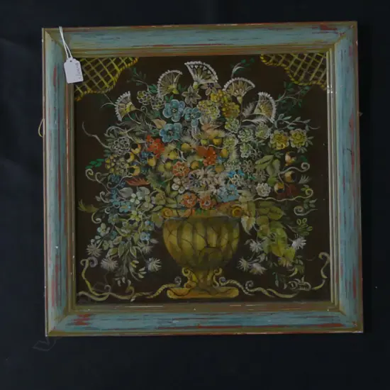 DUTCH STYLE STILL LIFE OIL ON BOARD 365x375mm