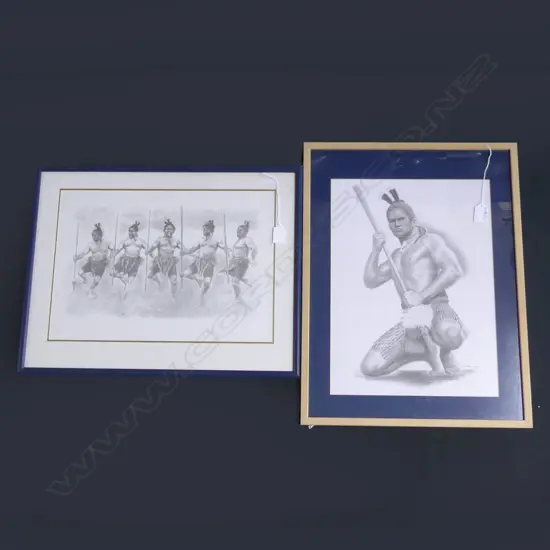 2 D. P. FERRIS MAORI WARRIOR PRINTS 290x415mm