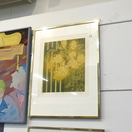 JOAN TAYLOR 'LARGE YELLOW BEGONIA' ETCHING 28/50 490x415mm