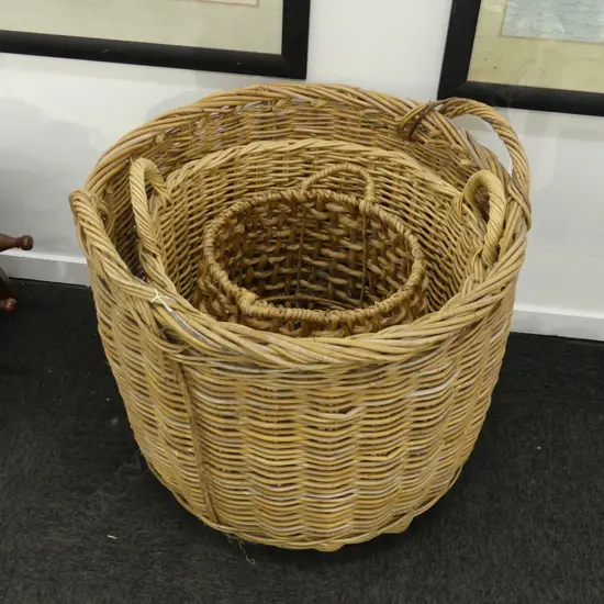 3 WOVEN BASKETS