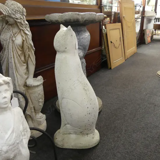 LG CONCRETE CAT GARDEN STATUE H. 710MM