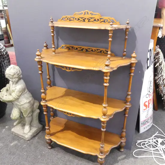 NZ COLONIAL KAURI 4 TIER WHAT NOT  H.1170mm W.790mm