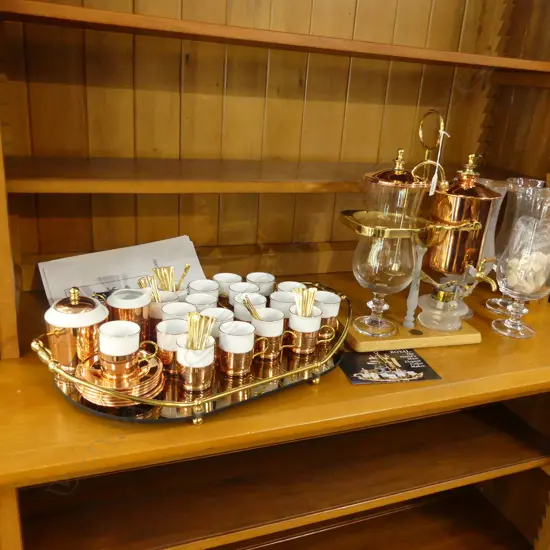 'ROYAL' COPPER & BRASS COFFEE MAKER MADE IN BELGIUM...