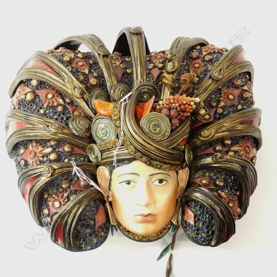 BRUCE PAPAS PAINTED CERAMIC MASK H.450mm