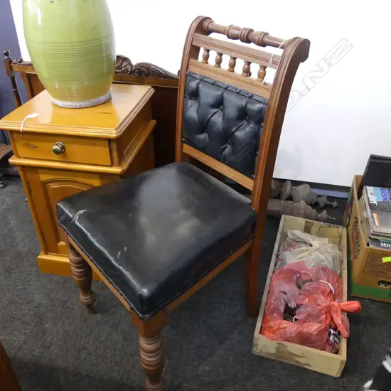 KAURI EDWARDIAN STYLE SIDE CHAIR TEAR TO SEAT