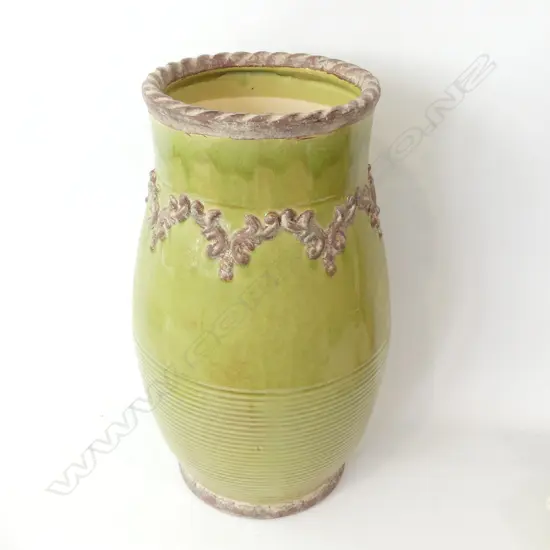 FRENCH STYLE GREEN CERAMIC POT H.460mm