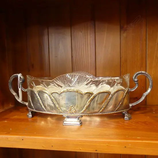 CRYSTAL BOWL IN EP CRADLE 400mmW