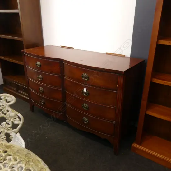 GEORGIAN STYLE CHEST OF DRAWERS 1375x510x880mm MARKS TO CHEST