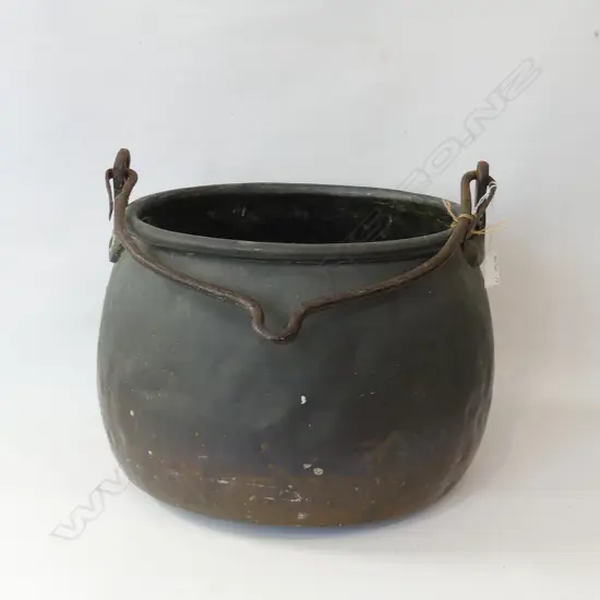LG HEAVY ENGLISH VINTAGE COAL BUCKET WITH SWING HANDLE  H. 285MM