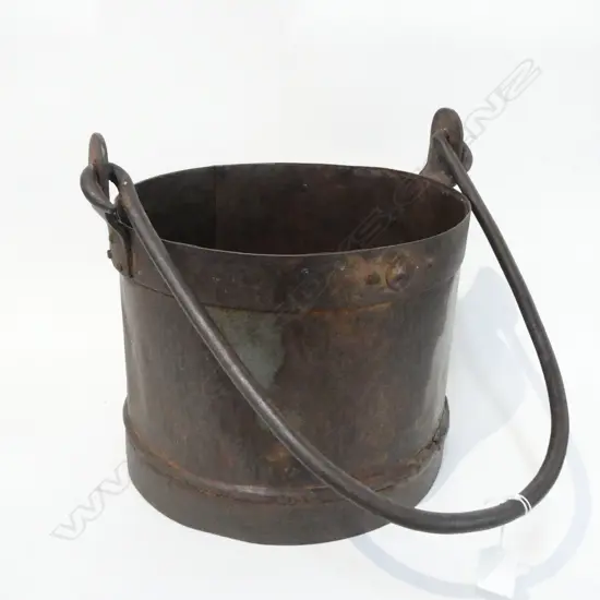 VINTAGE METAL BUCKET RIVOTED DETAIL Dia.280mm