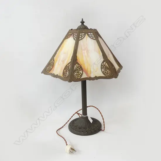 ANTIQUE MILLERS LAMP - WORKING H 600MM  ONE PANEL A./F