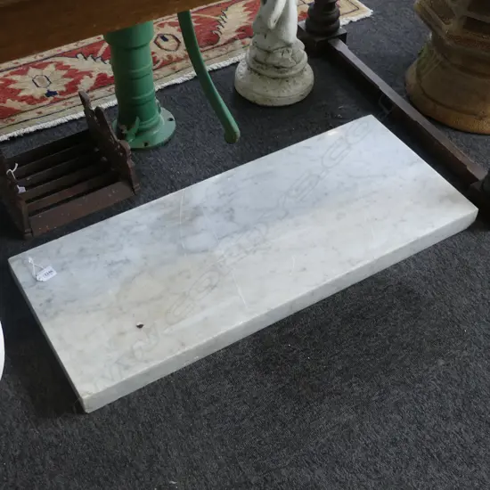 SOLID MARBLE SLAB SALVAGED FROM LAMBTON QUAY DIC DEPT STOR WELLING EARLY 1980'S 880 X 360MM