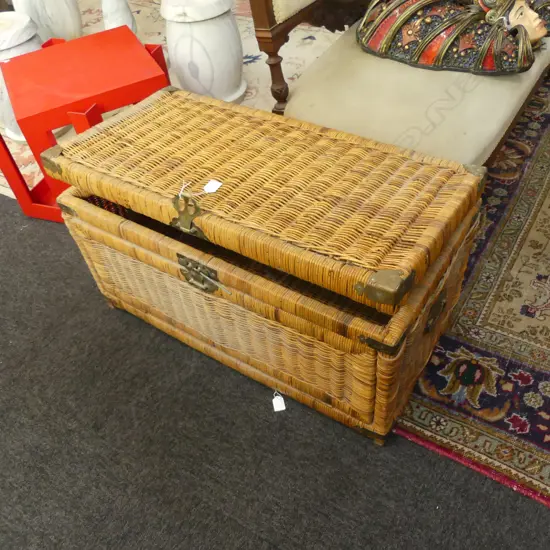 ORIENTAL WOVEN CANE CHEST 810x400x440mm
