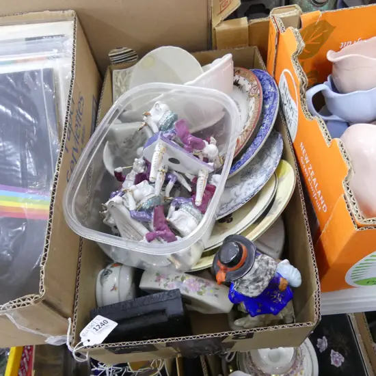 BOX LOT ASST. CHINA; SIDE PLATES, MUSICIANS ETC