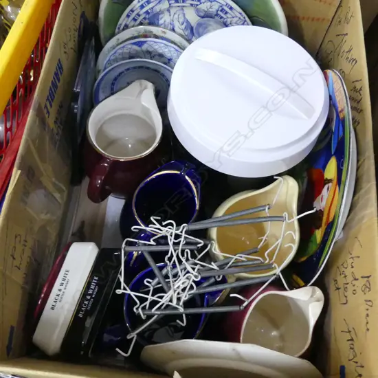 BOX LOT WHISKY JUGS ETC