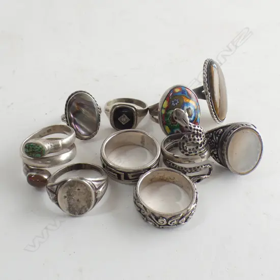 10 STG RINGS 74 GRAMS