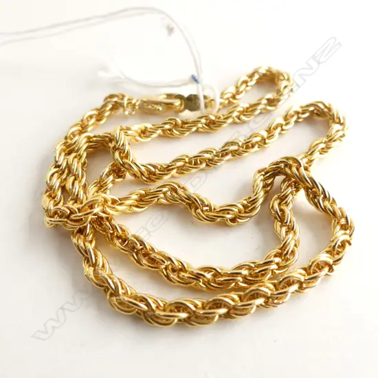 COSTUME GOLD ROPE CHAIN NECKLACE