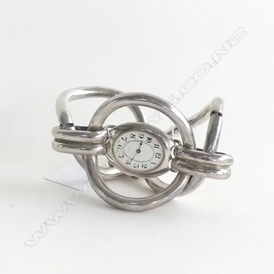 800 SILVER RETRO BANGLE WATCH