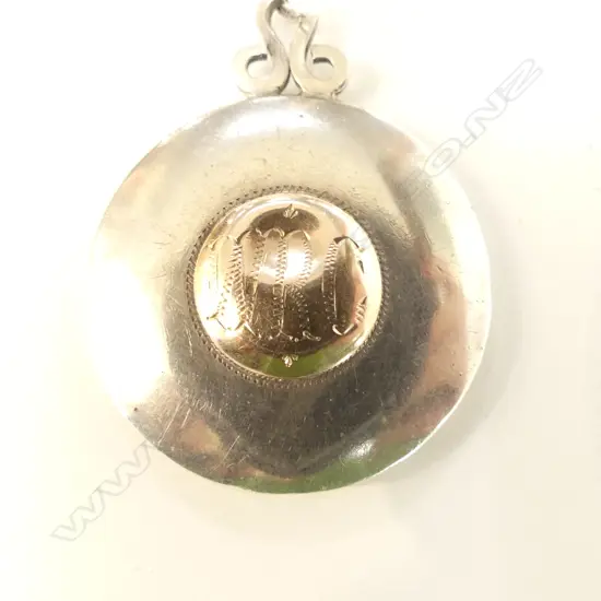 STG SILVER & 9CT GOLD 1908 ROWING PENDANT MEDAL 