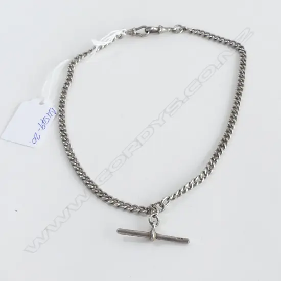 ANTIQUE SILVER ALBERT CHAIN UNIFORM CURB LINKS L.400mm