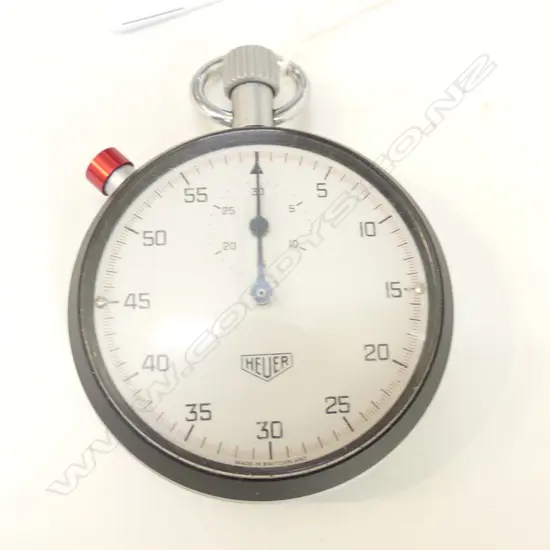 HEUER STOPWATCH - BACK ENGRAVED S.C.C.C. NO1 (SOUTH CANTERBURY CAR CLUB) WORKING 