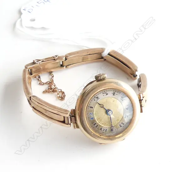 9CT VINTAGE WATCH 19.3 GRAMS STRAP AF ##RTV##