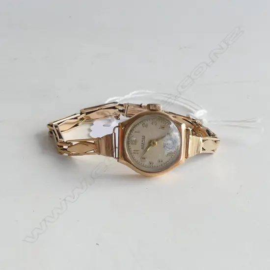 9CT DENNISON ROAMER LADIES WATCH w. 9CT GATE LINK 17.2 GRAMS ##RTV##